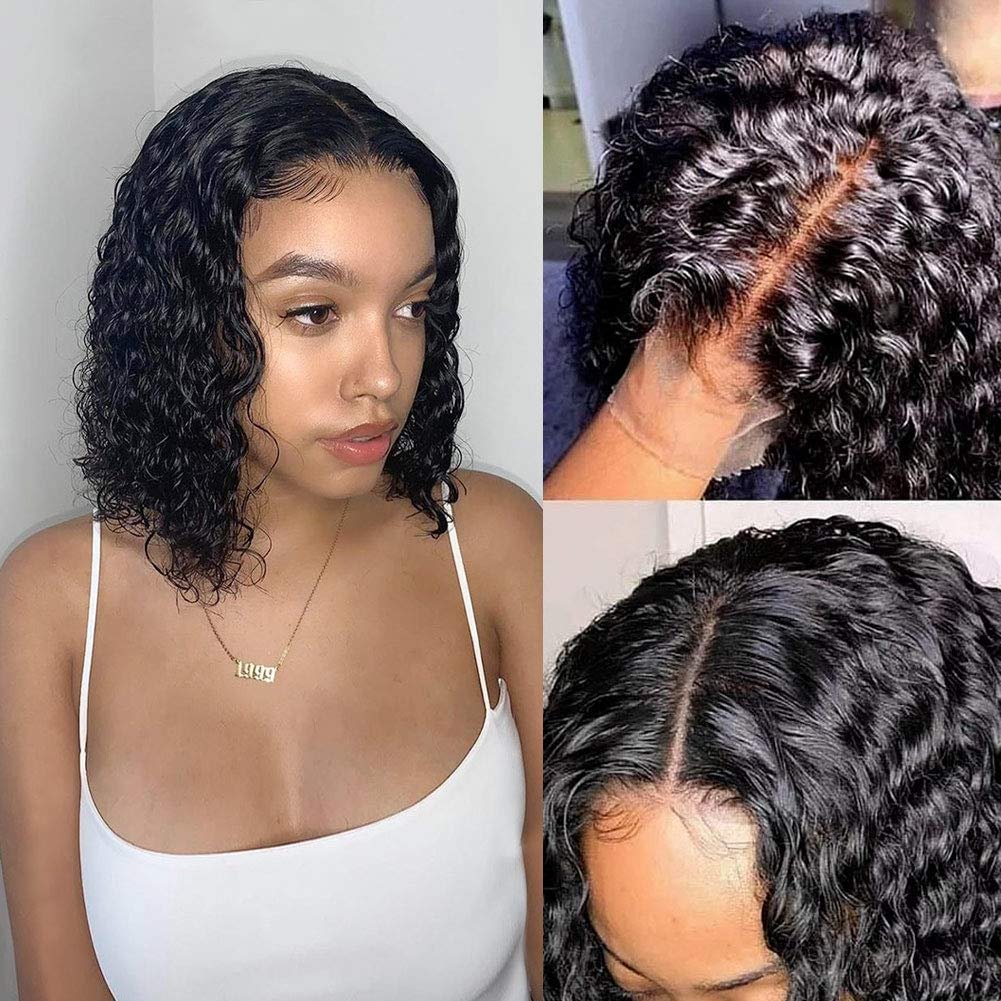 100% Human Hair HD Lace Wig Bob Curly