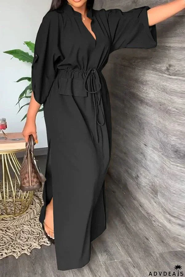 Olivera Elastic Waist Casual Maxi Dress