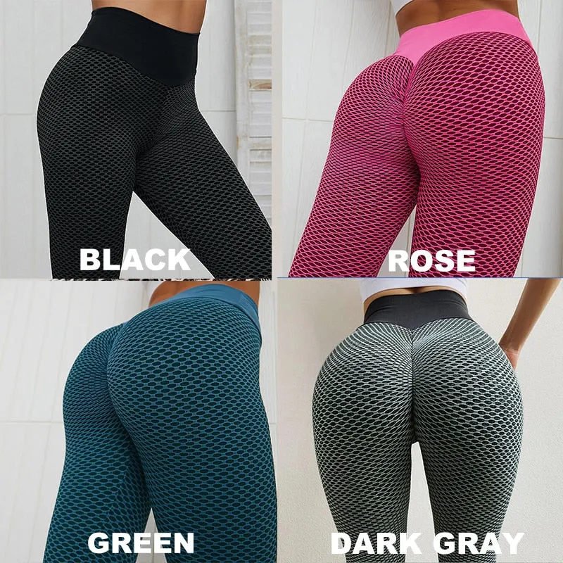Fitness Women Leggings Fashion Patchwork Print High Waist Elastic Push Up Ankle Length Leggings Seamless Peach Hip Slim Fit
