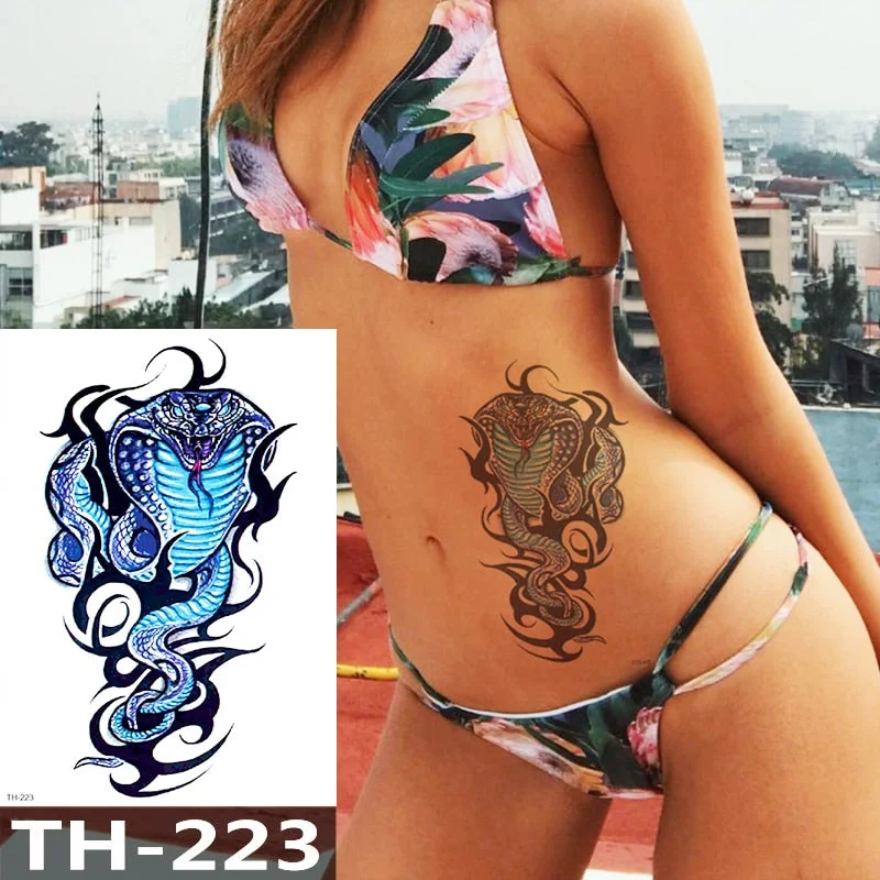 Waterproof Temporary Tattoo Sticker Flower Cute Cat Water Transfer Body Art Flash Fake Tatoo
