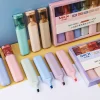 6PCS Morandi Light Color Neon Marking Pens Set Student Book Lovers Must Have Highlighter