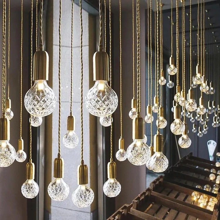 Acrylic Bubble Globe LED Modern Pendant Light Hanging Lamp Island Lights - Appledas