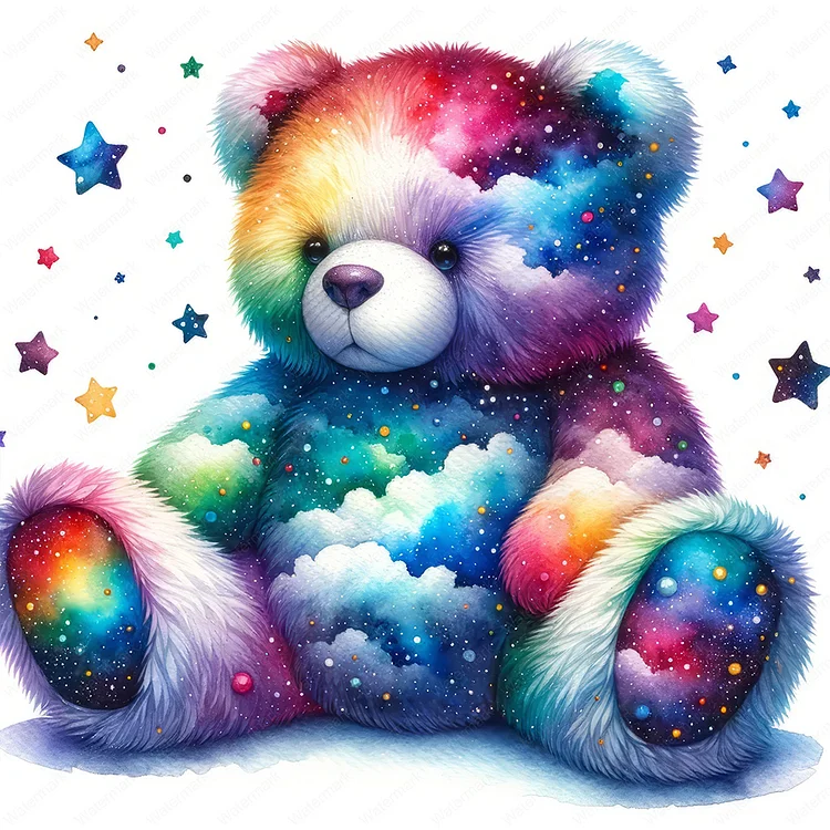 Rainbow Bear  - Full Round - Diamond Painting (30*30cm)