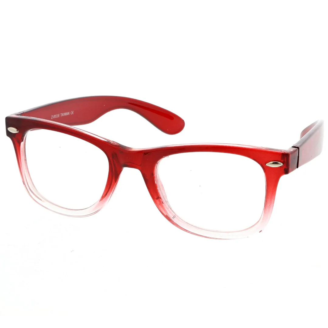 Classic Thick Square Clear Lens Horn Rimmed Eyeglasses 50mm