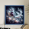 Santa Claus And Elk-11CT Stamped Cross Stitch 50*50cm/19.69*19.69in