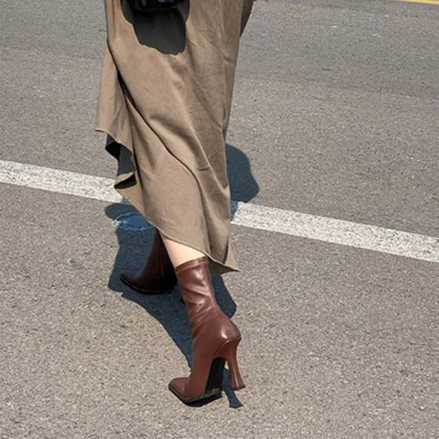 Stiletto Short Boots Pointed