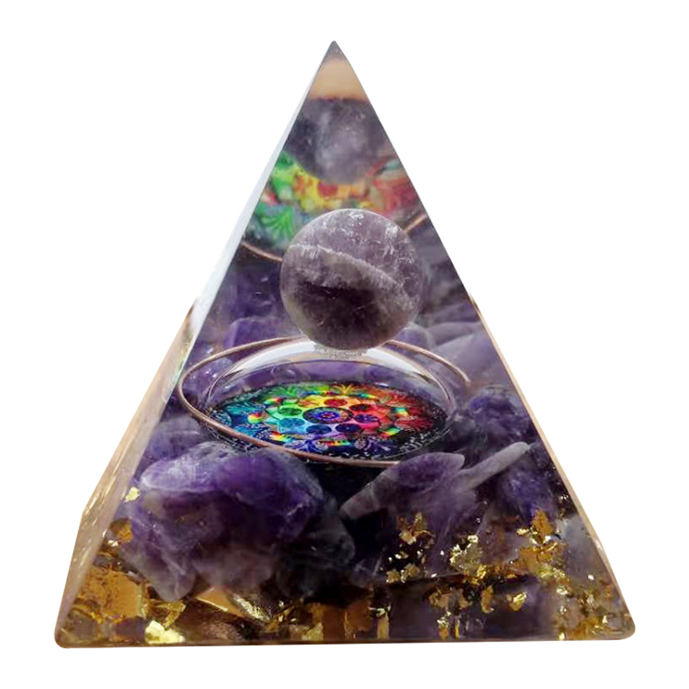

5cm Natural Orgonite Pyramid Chakra, 501 Original