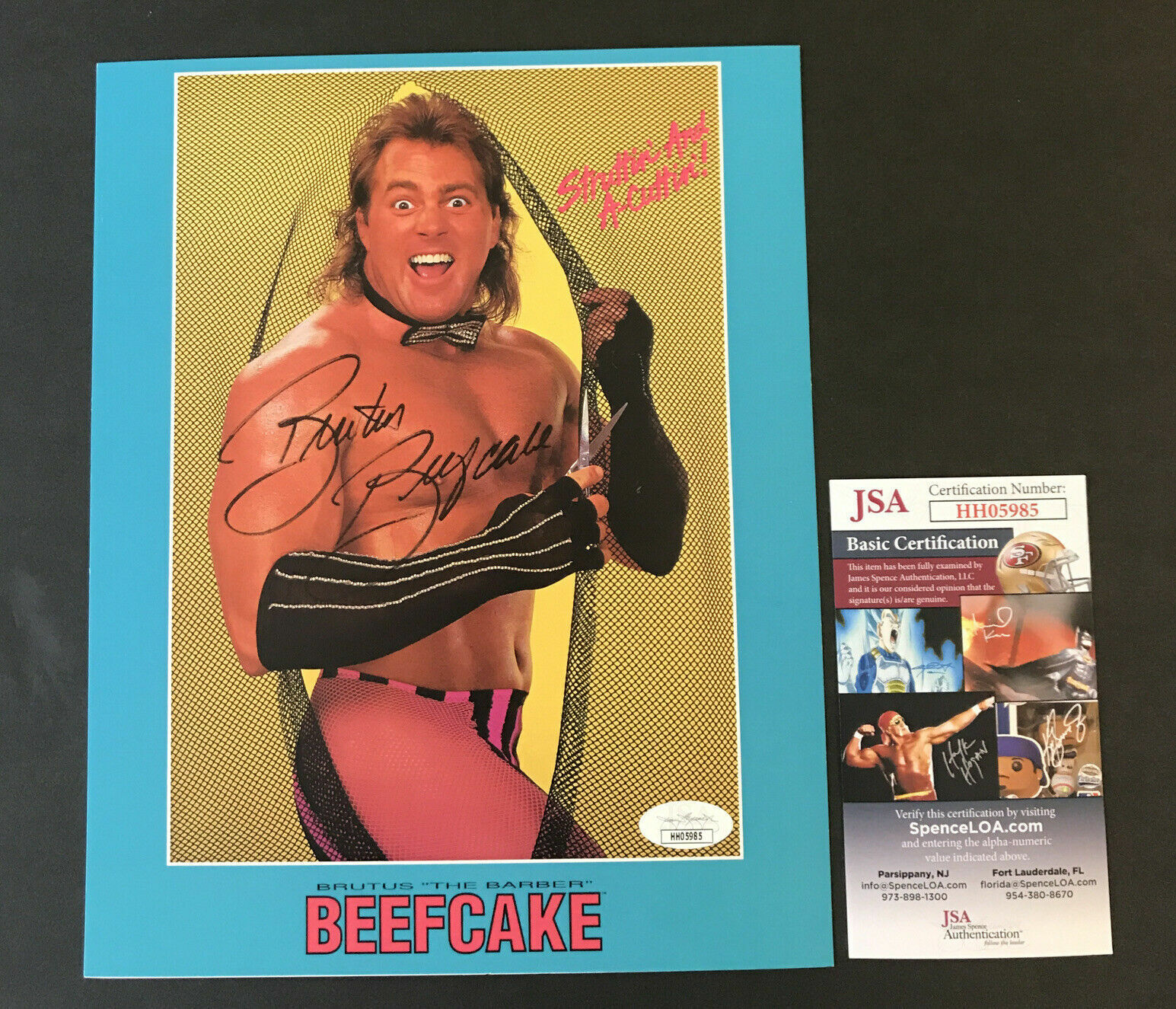 Brutus The Barber Beefcake signed WWE / WWF 8x10 autographed Photo Poster painting JSA COA