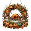 Autumn DIY Diamond Painting Acrylic Special Shape Pendant Hanging Kit