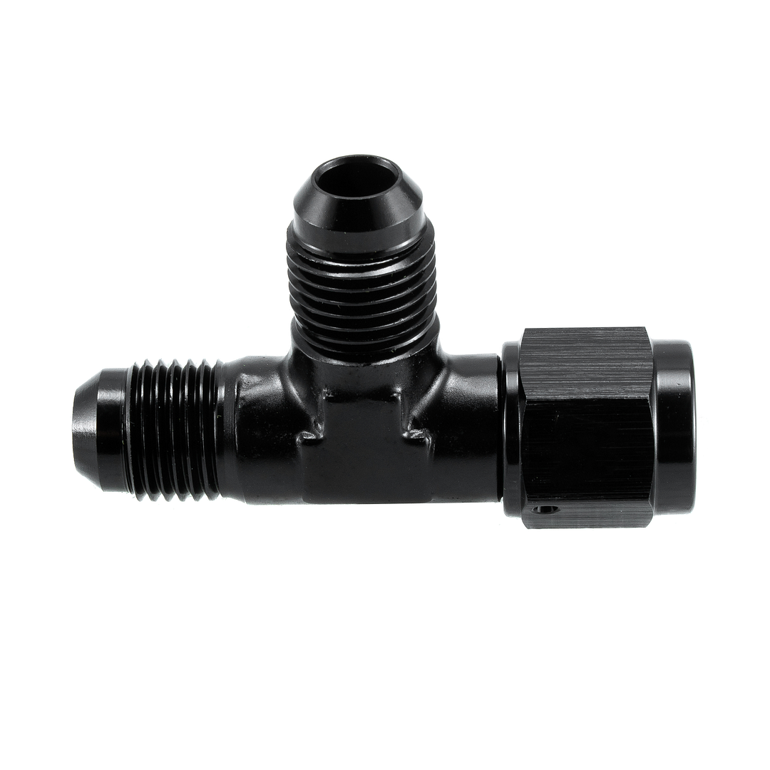 Alloyworks 6AN T Junction Fitting Swivel On Run Male Female 6/6/6 AN Alumium Anodized