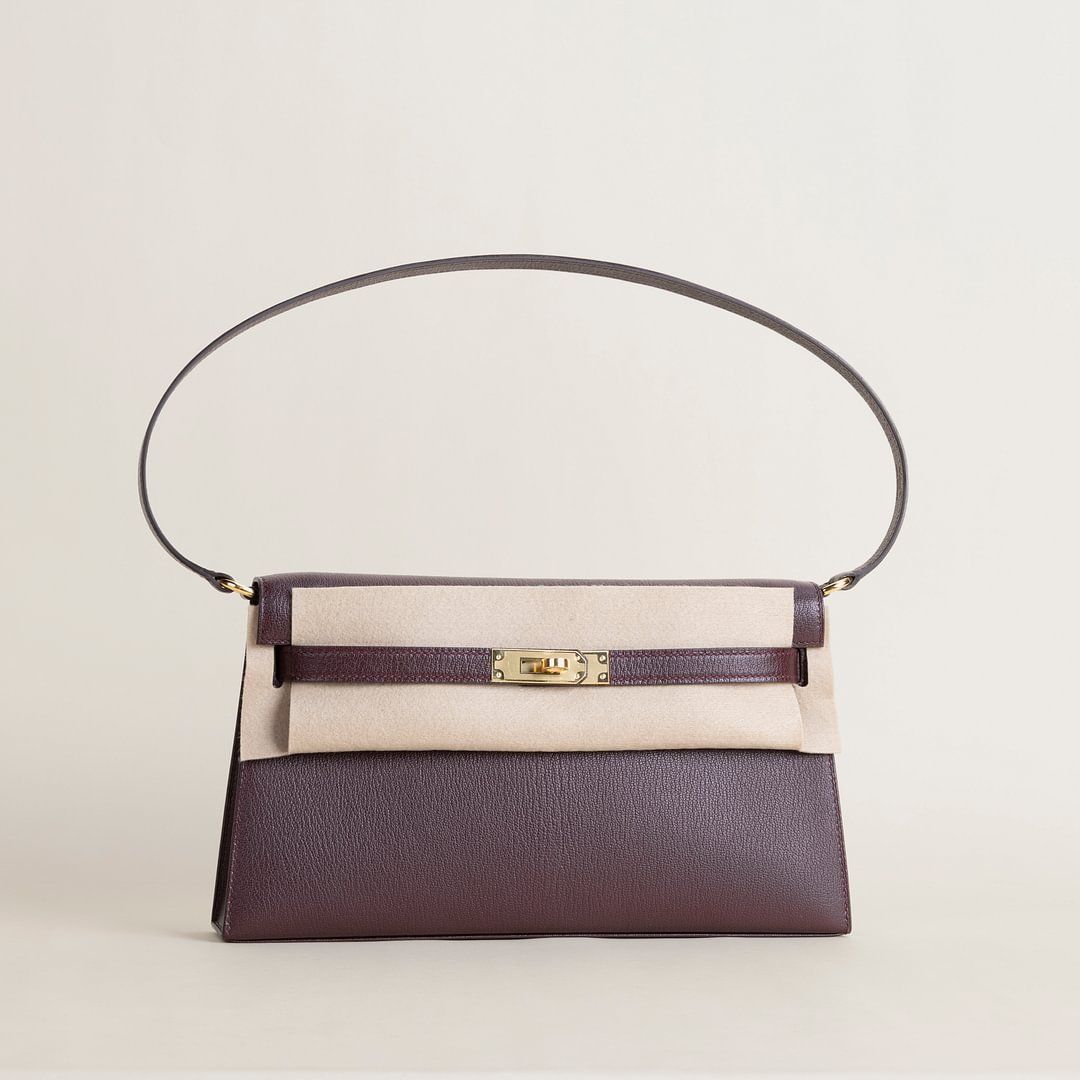 Kelly Elan Chevre 0G Rouge sellier GHW