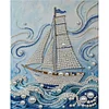 Diamond Painting-DIY Special Shaped Drill Pearl Painting Sailboat(35x45cm)