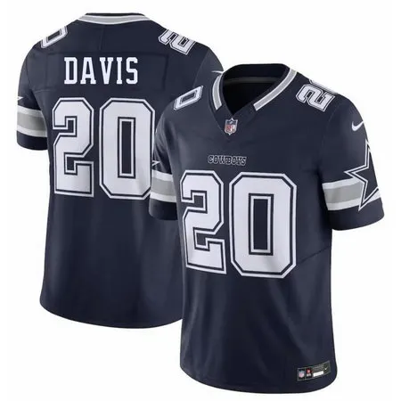 Men's Dallas Cowboys #20 Malik Davis Navy 2026 Vapor F.U.S.E Untouchable Limited Jersey