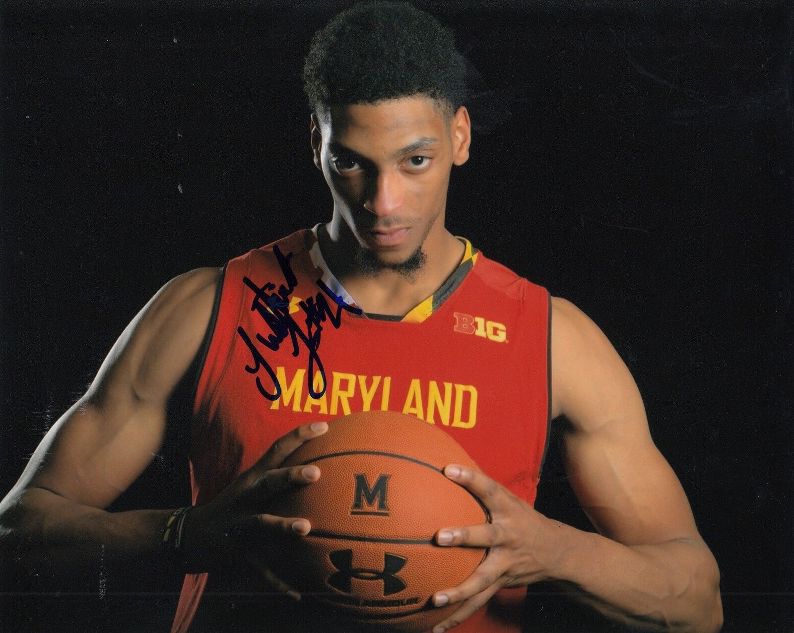 JUSTIN JACKSON signed (MARYLAND TERRAPINS) basketball *TERPS 8X10 Photo Poster painting W/COA #2