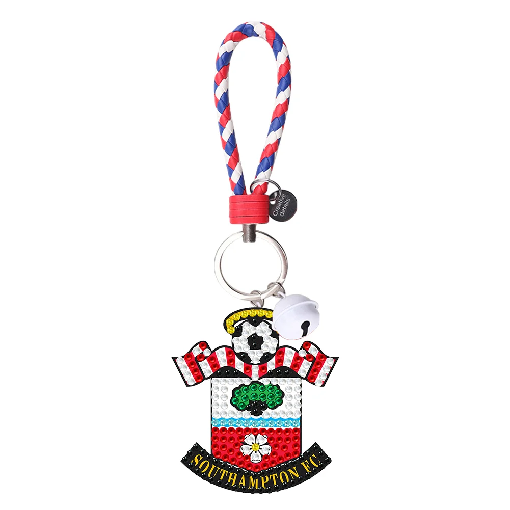 UK Football Club DIY Diamonds Painting Keychain Crystal Mosaic Keyring Crafts Gift(Double Sided)