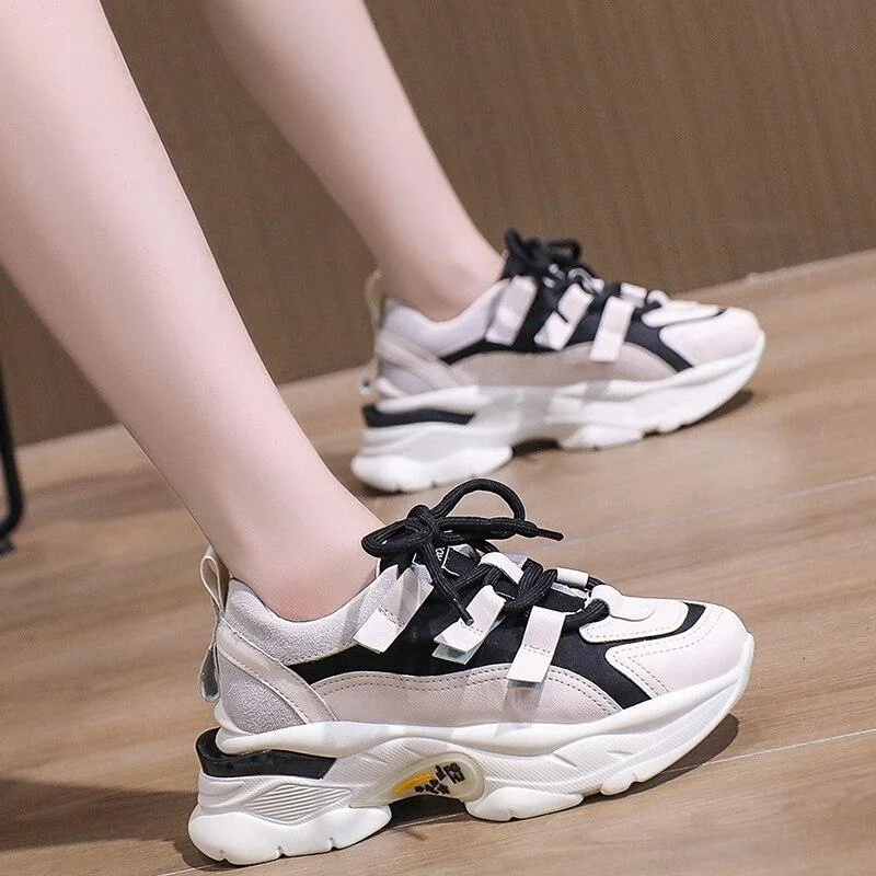 Brand Sneakers Women Platform Shoes Fashion Thick Sole Sport Shoes Ladies Trainers Casual Chunky Sneakers Women Basket Femme