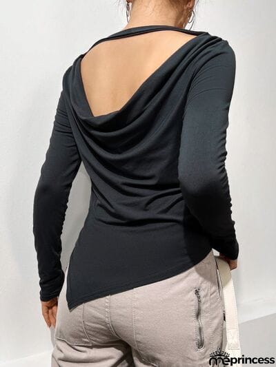 Cutout Long Sleeve T-Shirt