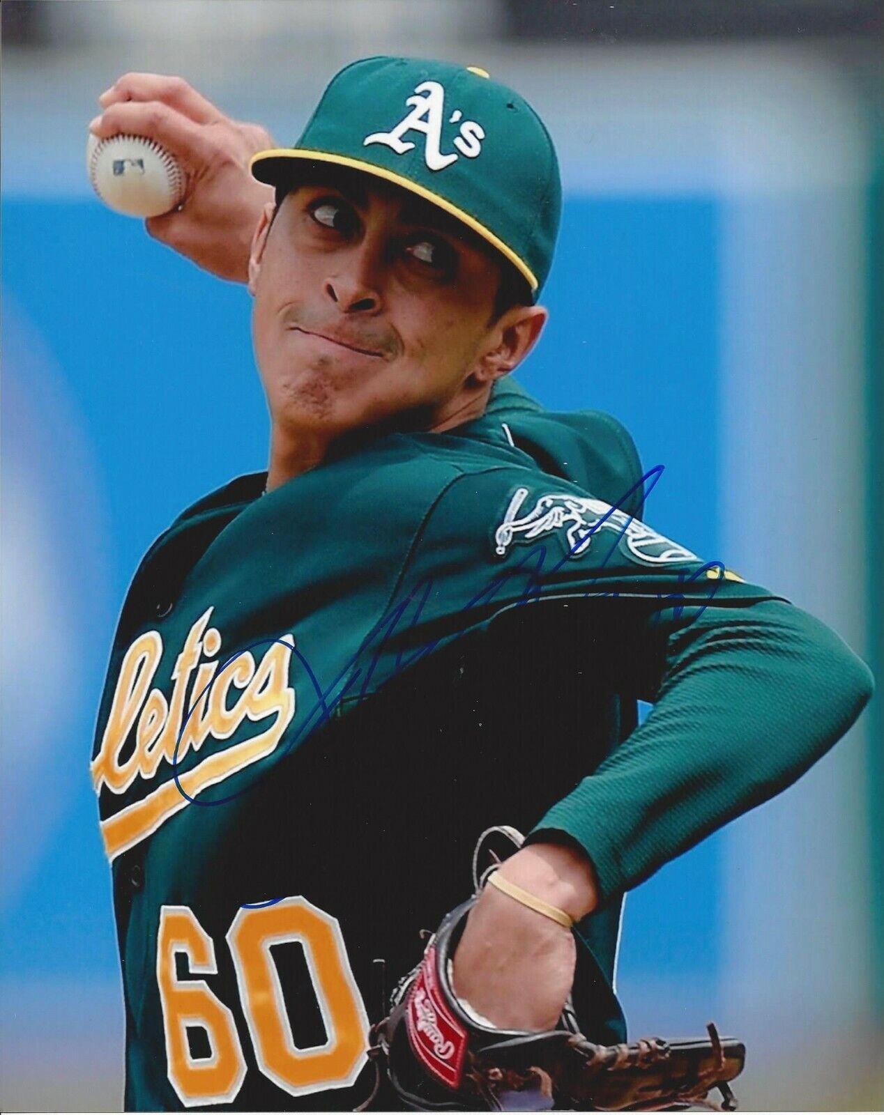 Jesse Chavez autographed 8x10 Oakland Athletics#S771