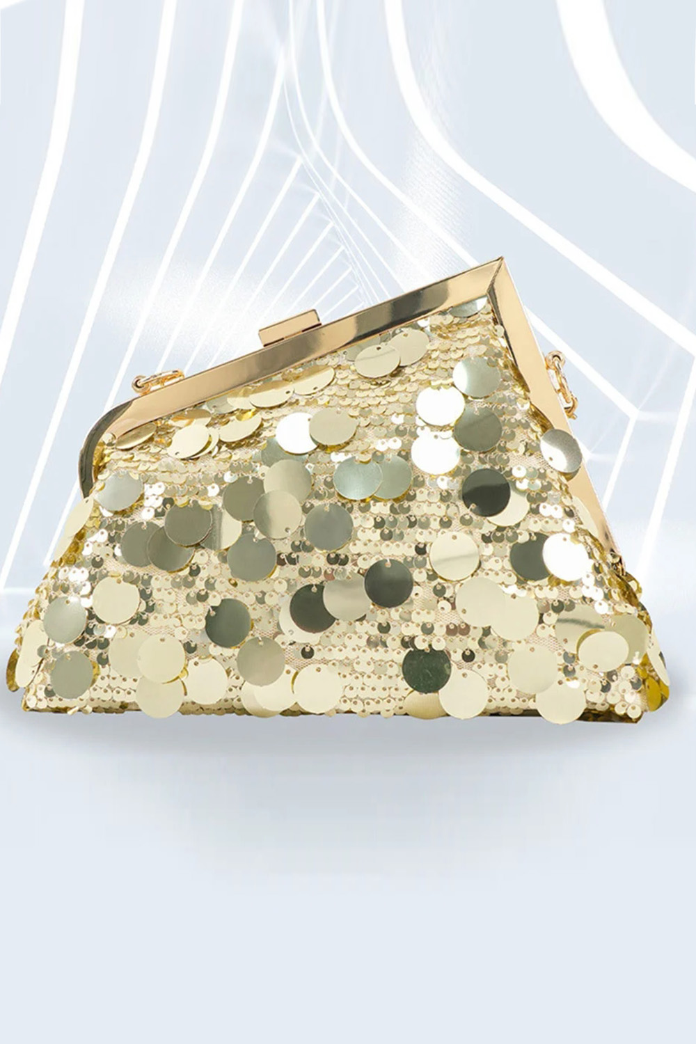 Banquet Sequin Irregular Shape Lock Bag