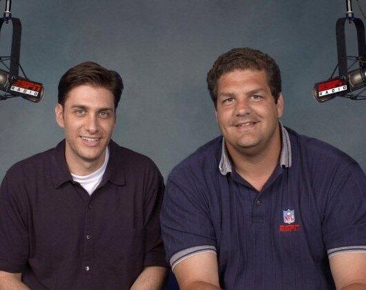 MIKE GOLIC & MIKE GREENBERG ESPN In The Morning Glossy 8 x 10 Photo Poster painting Poster