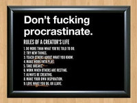 Don't Procrastinate Inspirational Motivational Quote Print Poster Photo Poster painting A2 Size 16.5x23.4