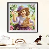 Diamond Painting -DIY Round Drill Lovely Girl Pet(35*35 CM)