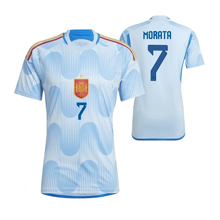 Spanien Alvaro Morata 7 Away Trikot WM 2022