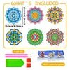 6 PCS Gem Art DIY Craft Kits Mandala Diamond Painting Window Stickers Kit