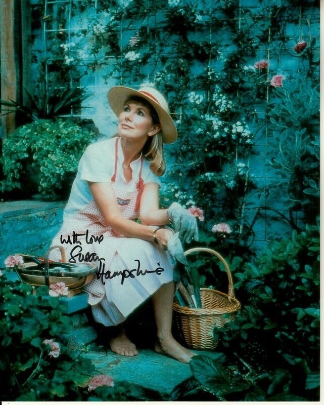 SUSAN HAMPSHIRE hand-signed LOVELY YOUNG 8x10 w/ uacc rd coa BAREFOOT IN GARDEN