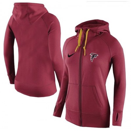 Women's  Atlanta Falcons Full-Zip Performance Hoodie Red