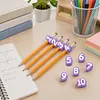 20 Pcs Numbered Pencil Toppers 1-20 Reusable Classroom Pencil Labels for Teachers Pencil Tracking Ma
