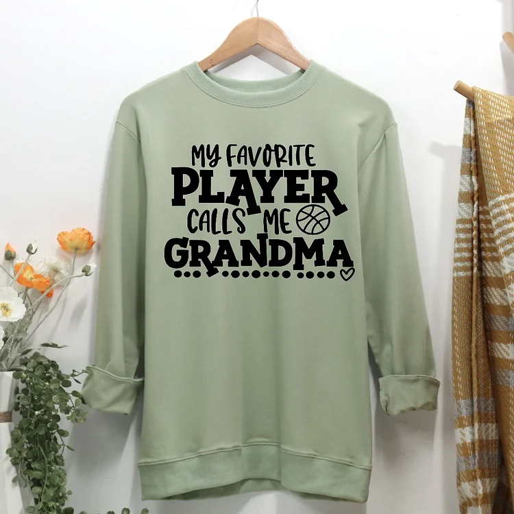 My favorite player calls me grandma Women Casual Sweatshirt-Annaletters