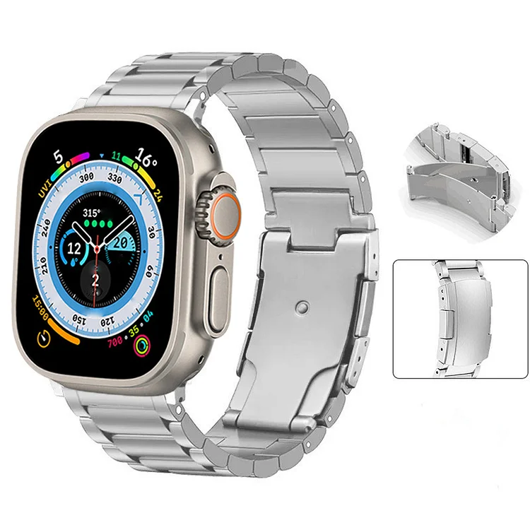 Titanium Replacement Watch Band with Adjustable Clasp