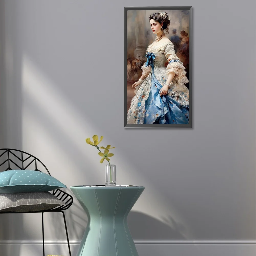 Diamond Painting - Full Round Drill - Elegant Lady(Canvas|30*55cm)