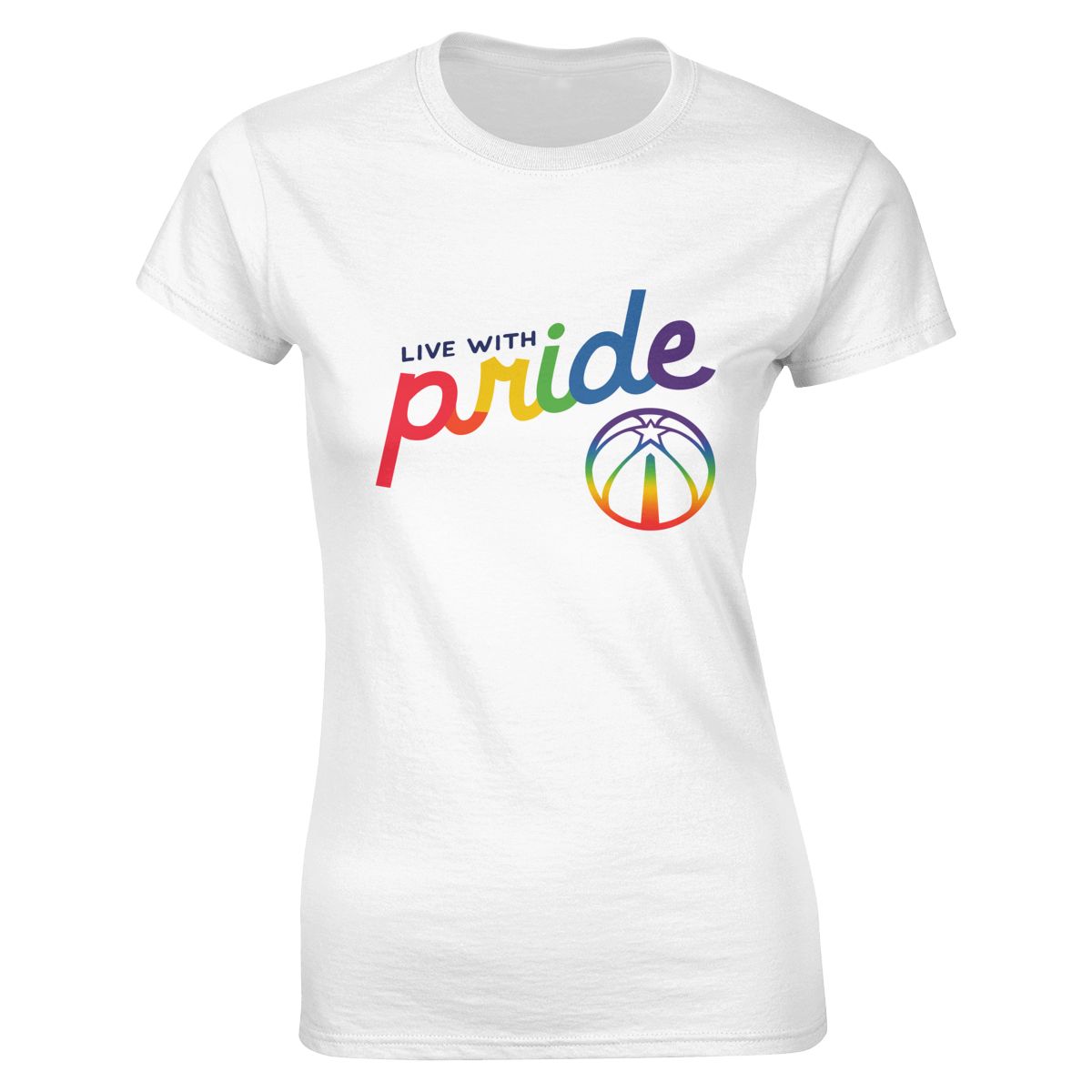 Washington Wizards Live With Pride Women's Soft Cotton T-Shirt