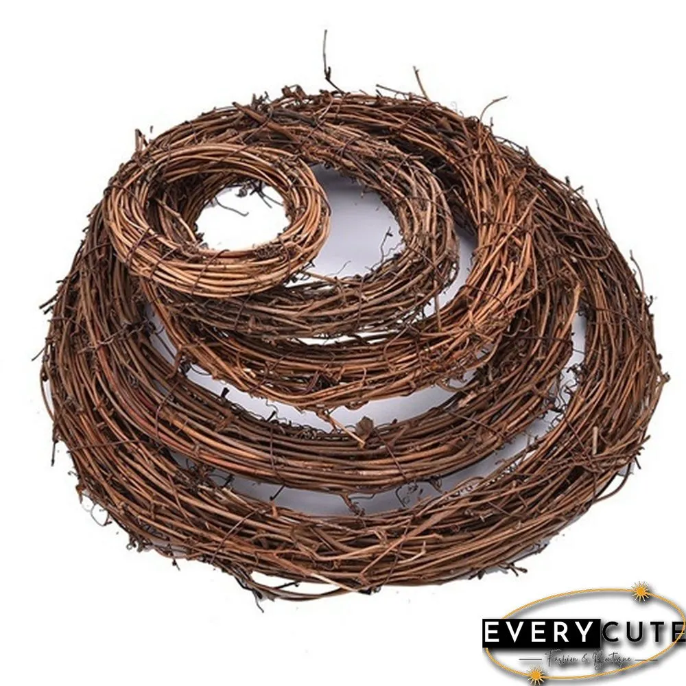 Christmas Retro Wreath Natural Dried Rattan Garland Hang 1Pcs Rural Xmas Decor