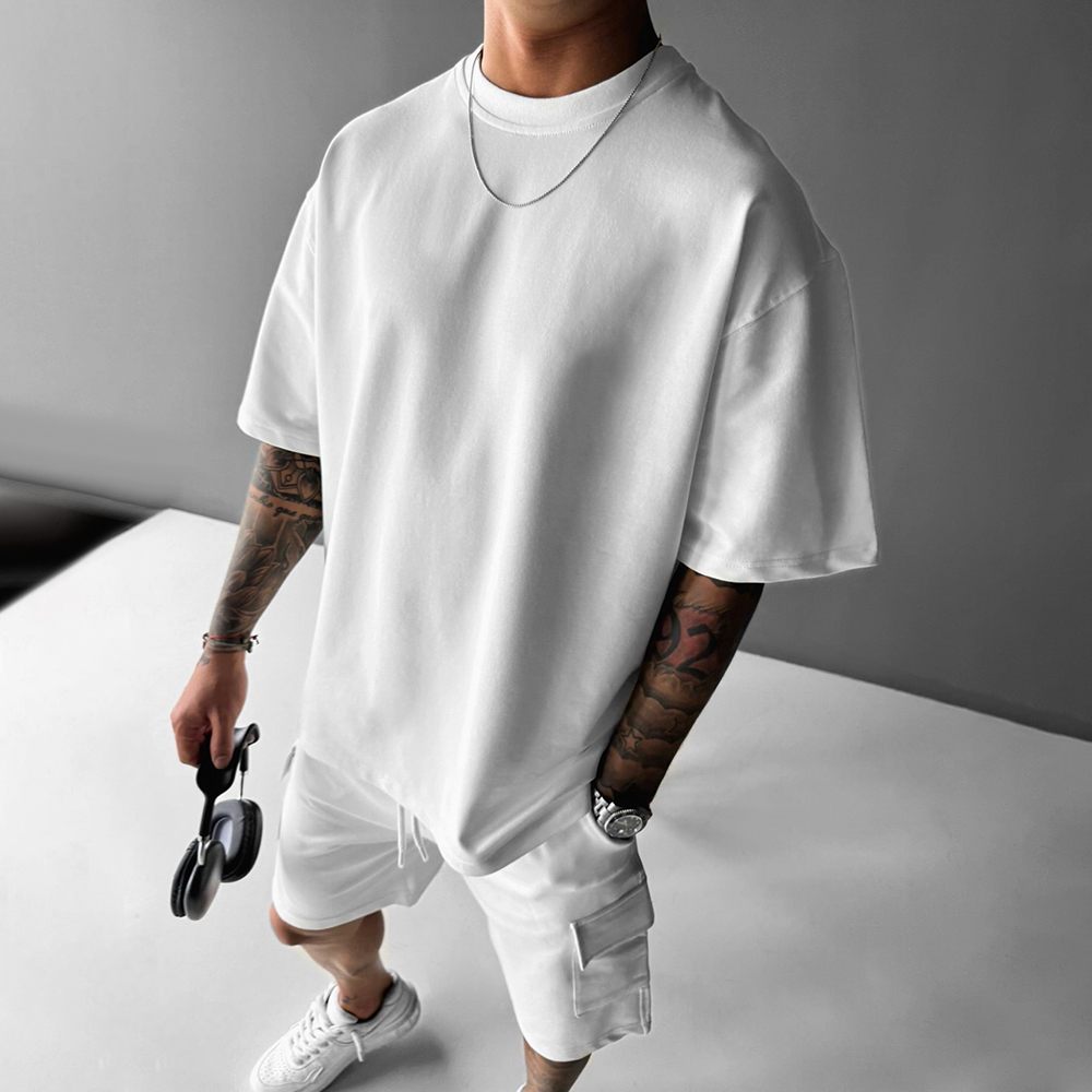 Neutral Simple Basic Solid Color T-shirt