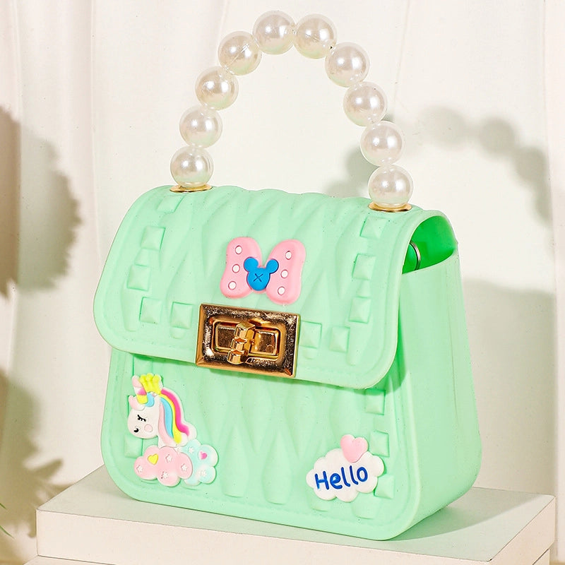 Women’s Silica Gel Animal Minimalist Classic Style Square Flip Cover Handbag