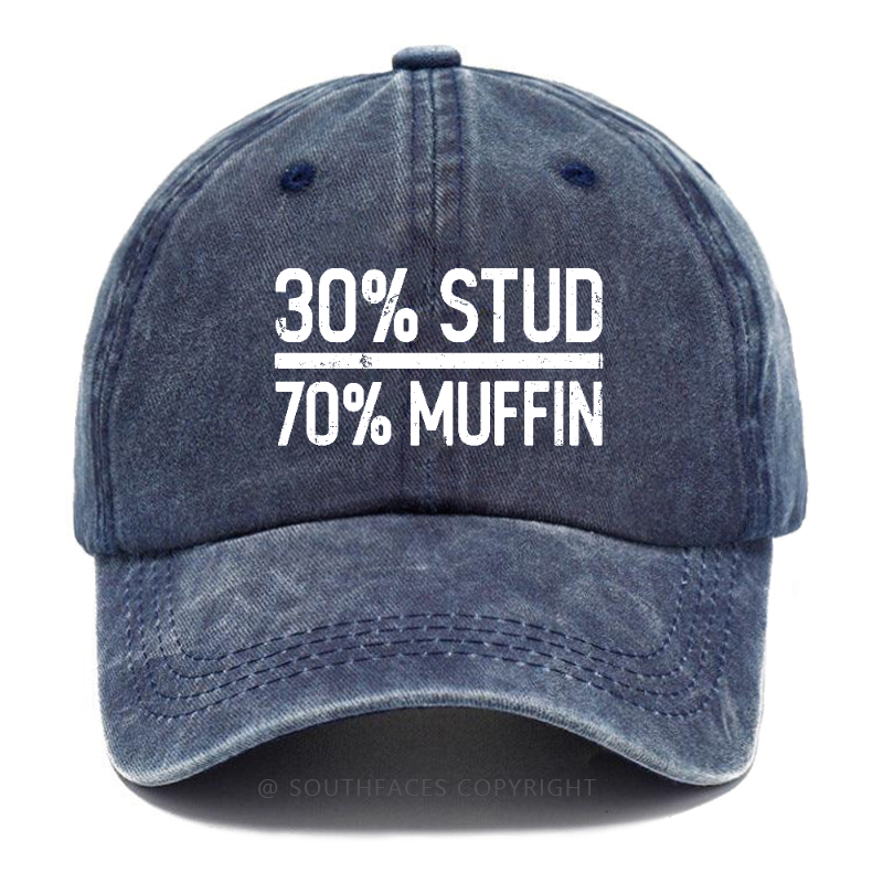 Funny "30% Stud 70% Muffin" Men's T-Shirt - Novelty Graphic Tee For Dating & Relationships