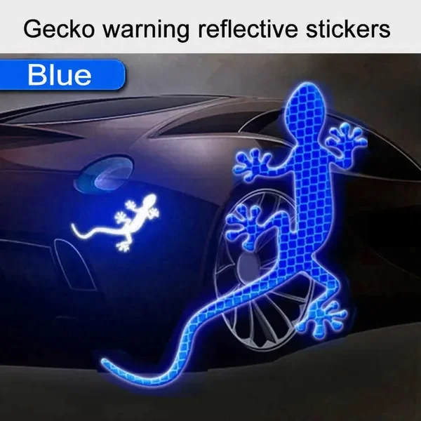 New Reflective Sticker Waterproof Gecko Decals Night Driving Warning Mark Auto Body Decoration Car Exterior Reflector