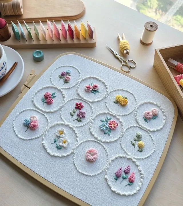 Mini Embiodery Set Mini Flower Embroidery Kit