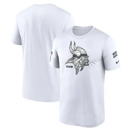 Men's Minnesota Vikings  White 2024 Salute To Service Legend Performance T-Shirt