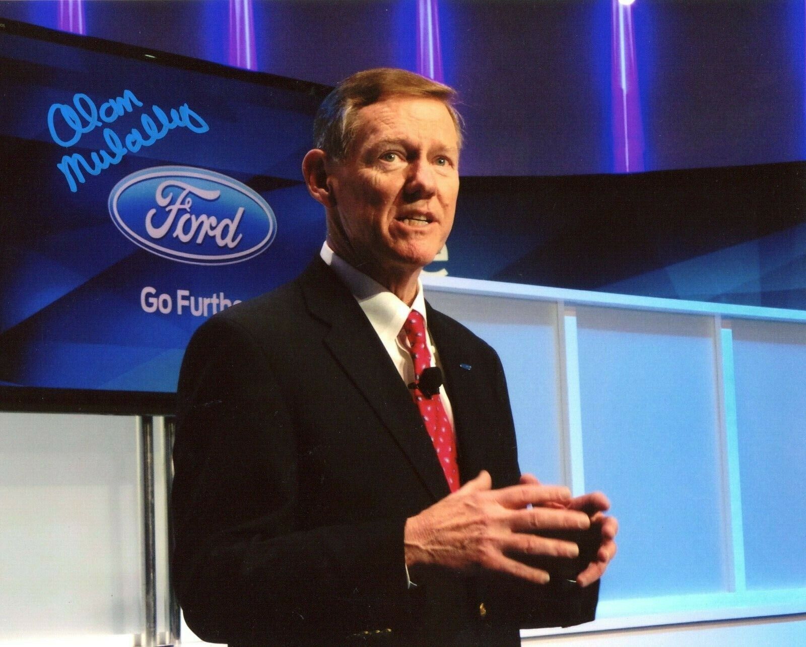 Alan Mulally Ford CEO Boeing Autographed Signed 8x10 Photo Poster painting CFS