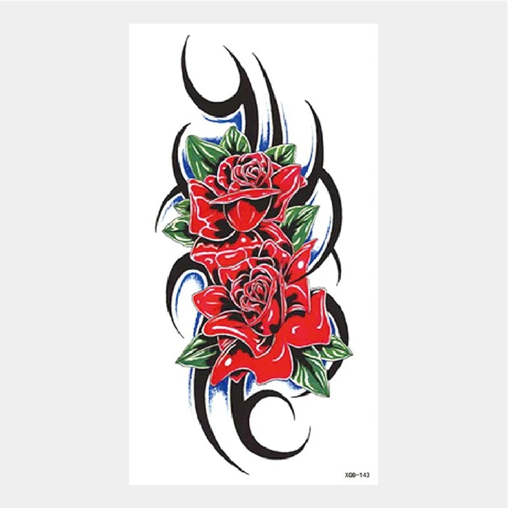 Sdrawing Tattoo Stickers Animal Tatoo Sticker Flying Dragon Wolf Head Tiger Dream Catcher Fake Tatto Body Art Makeup Stickers