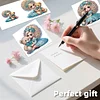 12Pcs Little Girl DIY Diamond Painting Greeting Cards for Adult Holiday Gifts