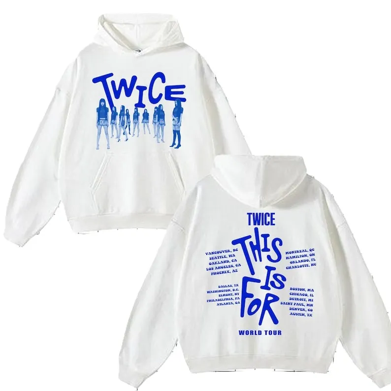 2026 Twice This Is For World Tour Black Zip Up Hoodie
