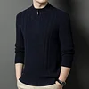 Thickened warm half-zip knitted bottoming sweater