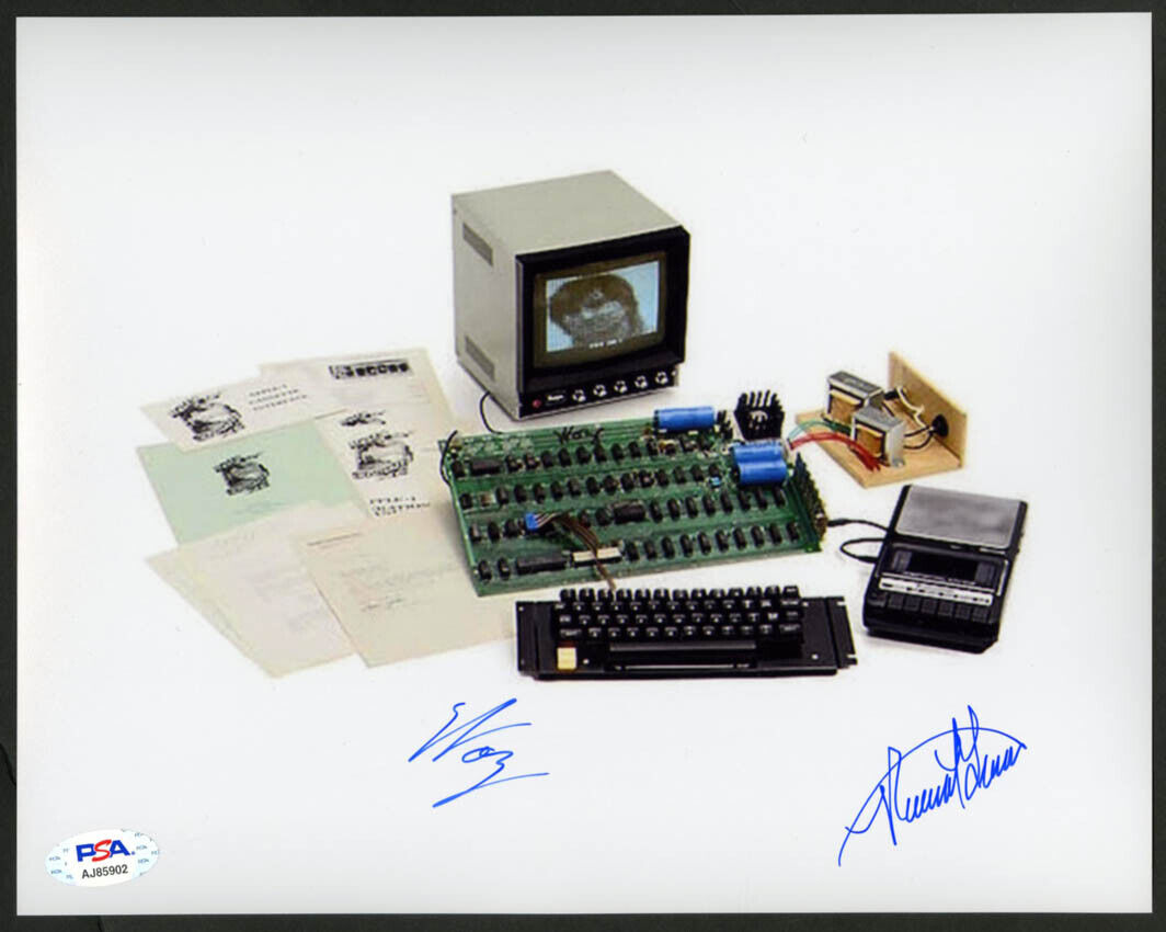 Steve Woz Wozniak Ron Wayne SIGNED 8x10 Photo Poster painting Apple Computer PSA/DNA AUTOGRAPHED