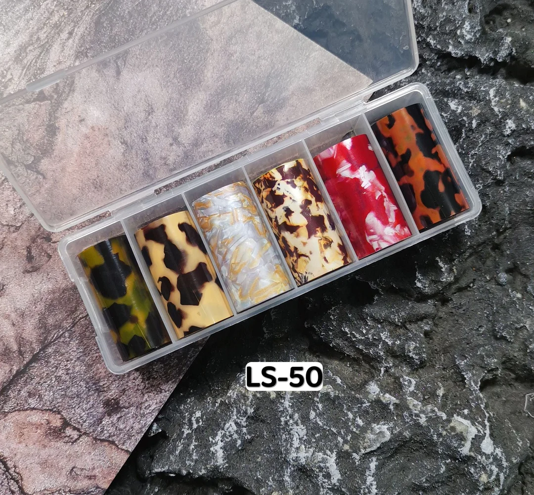 3pcs Tortoiseshell Amber Nails Foils Tortoise Shell Nail Art Transfer Foil Decals Wraps Tips Nail Manicure Decorations 4*100cm-Nail Inspo