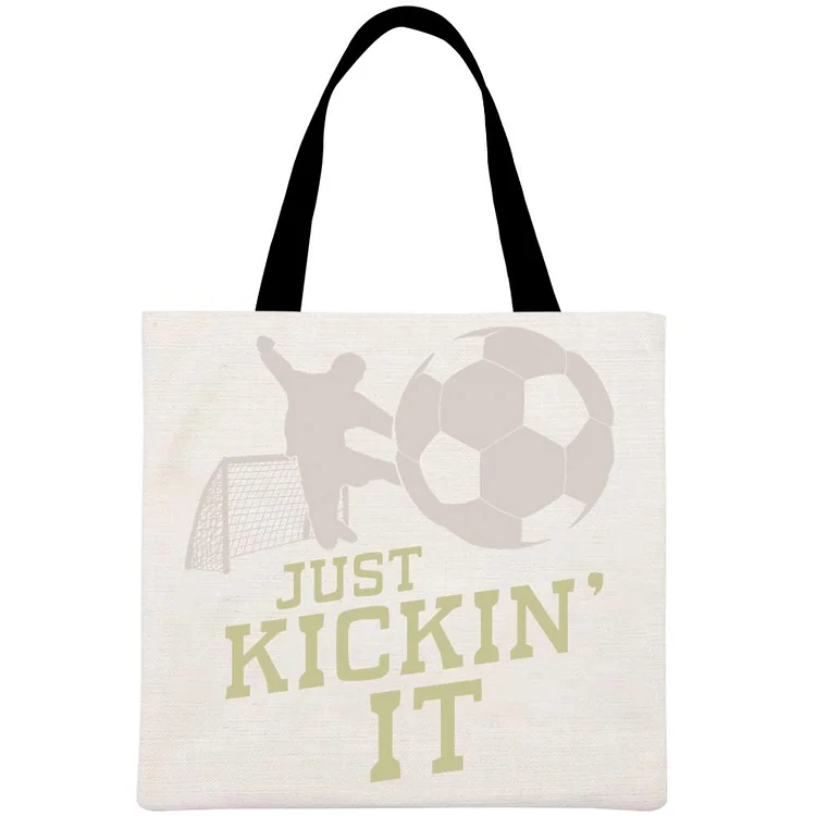 football Printed Linen Bag-Annaletters